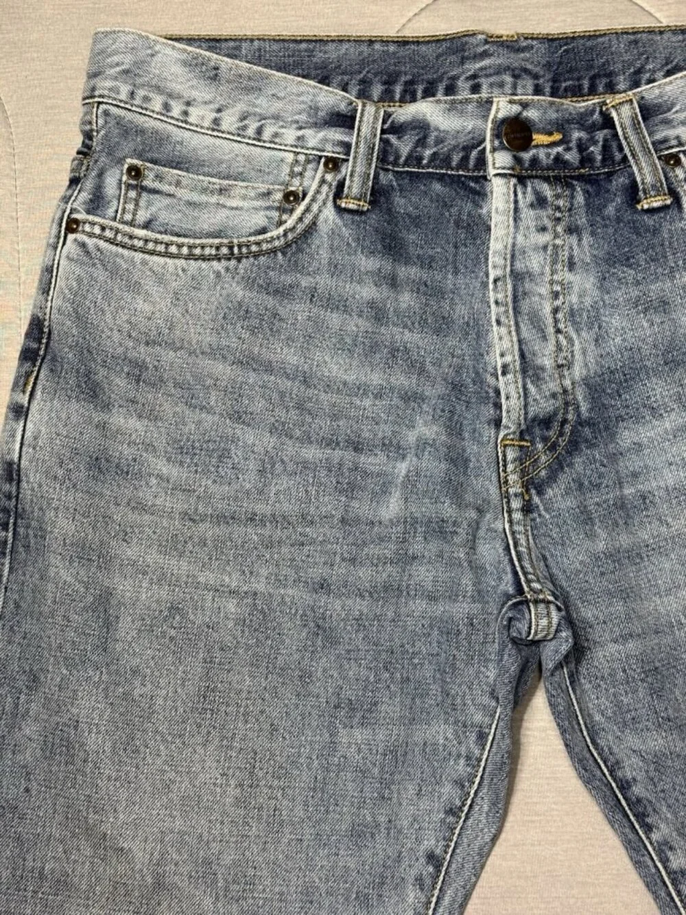 VTG Carhartt WIP Klondike Pant Men’s Blue Denim Jeans Size 32x32